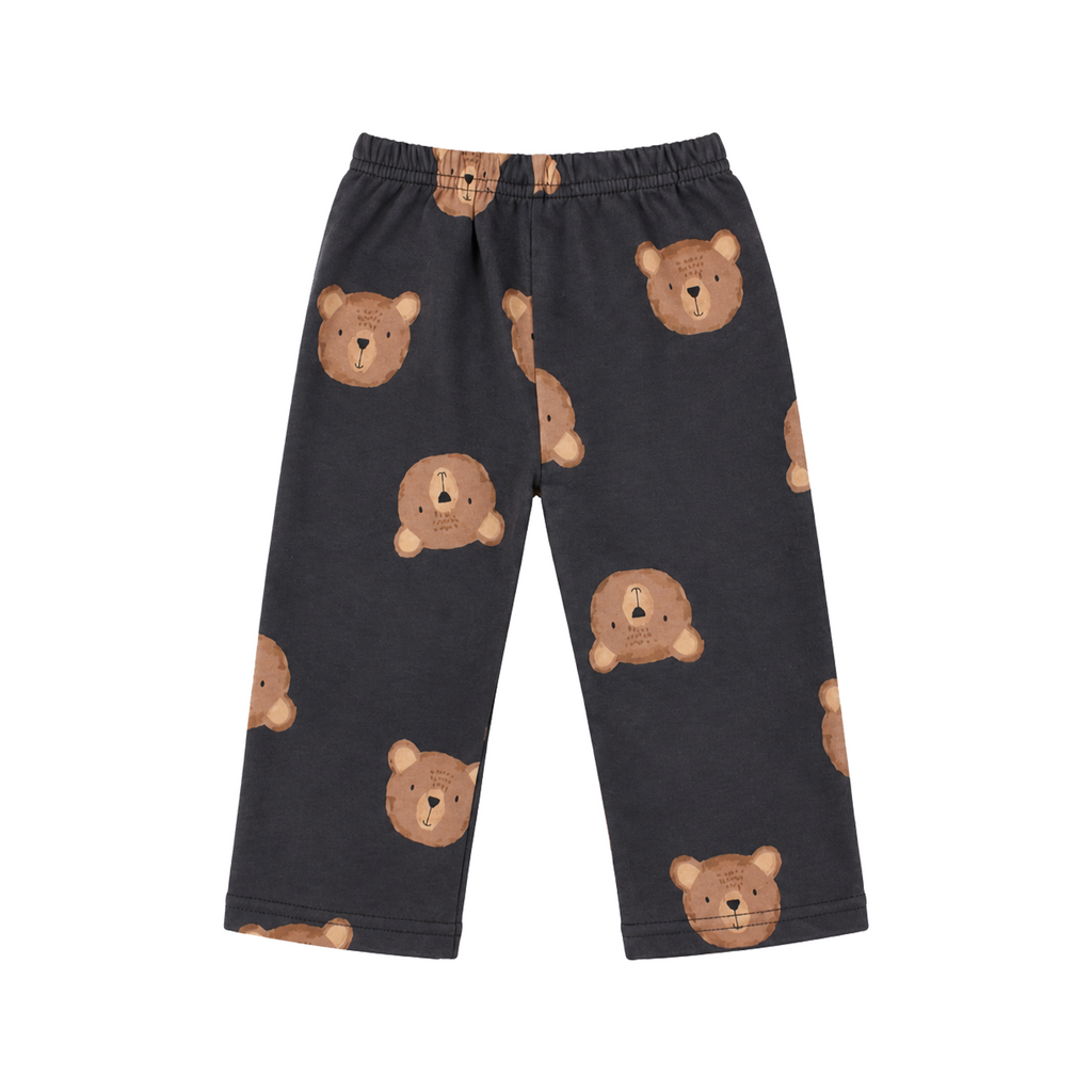 BAMBOOM Kids Pure Cotton Night Suit | Teddy Bear Print Dark Sleepwear Set