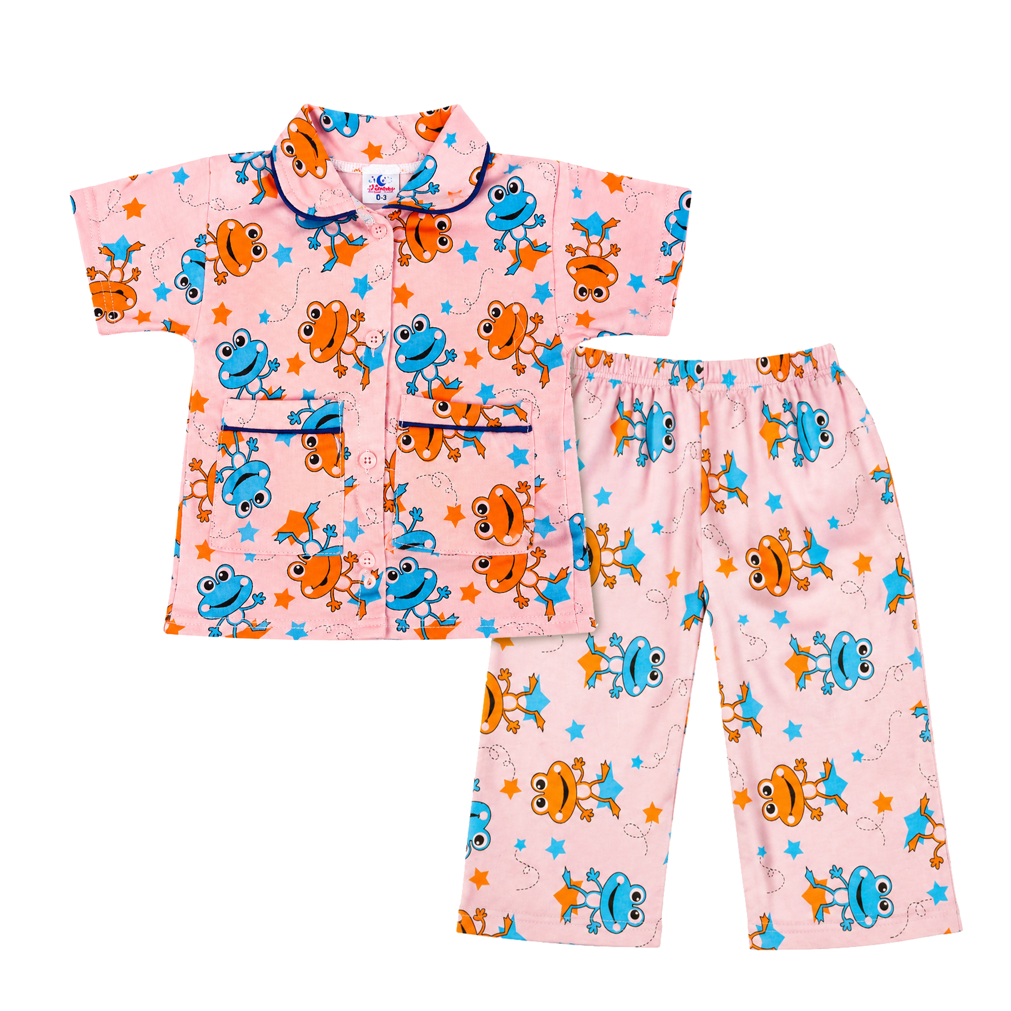 BAMBOOM Baby Boys & Girls Pure Cotton Night Suit