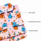 BAMBOOM Baby Boys & Girls Pure Cotton Night Suit